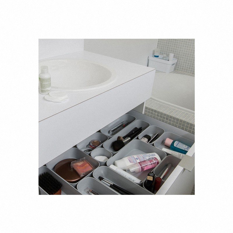 Organizer do szuflady Infinity XS zestaw 3 szt jasnoszary Curver