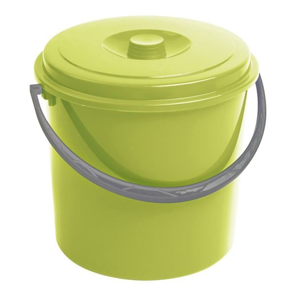 Plastikowe wiadro 12L z pokrywą zielony Curver 235237
