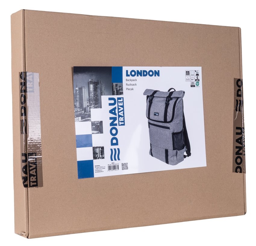 Plecak DONAU TRAVEL London 15,6" 18l szary