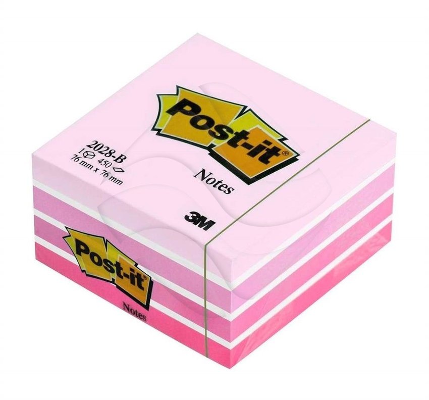 Bloczek Samoprzylepny 76x76 450k 2028-P Akwarelowy Różowy /Post-it