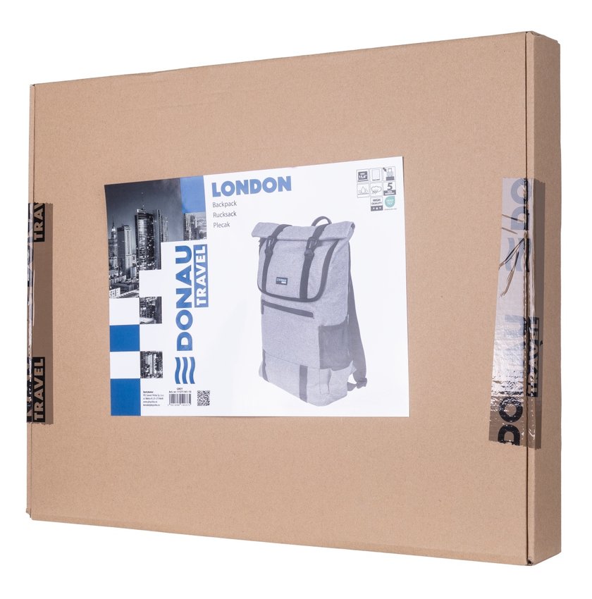 Plecak DONAU TRAVEL London 15,6" 18l szary