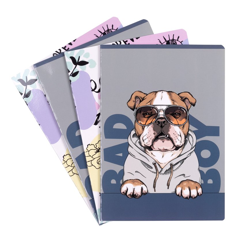 Zeszyt szkolny GIMBOO A5 w 3 linie 32 kart., 70gsm mix wzorów