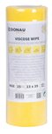 Ścierka DONAU HOME z wiskozą 70%, rolka max 23x39cm 25 listków żółta