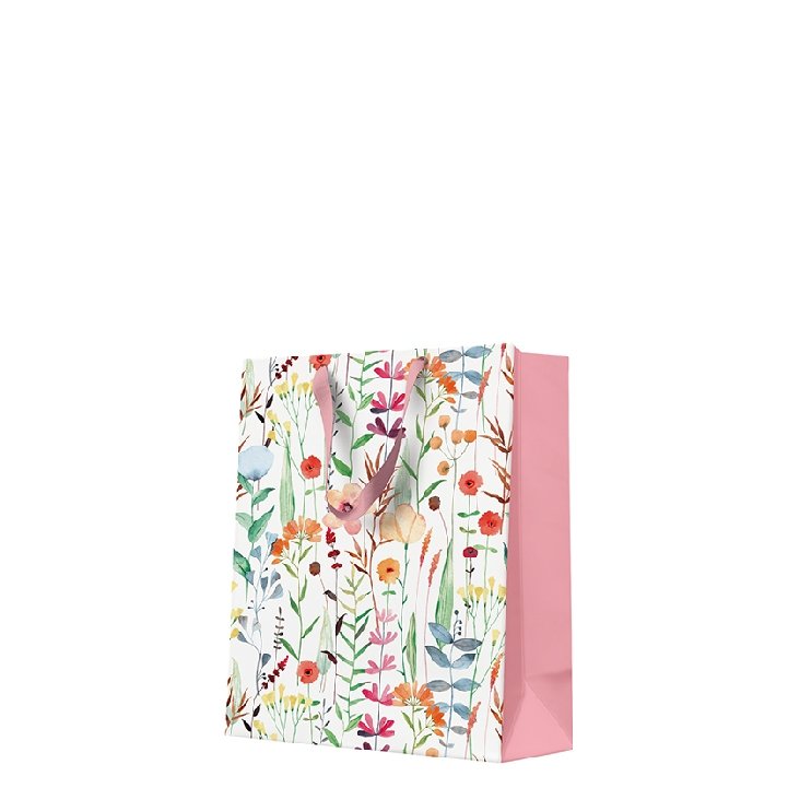 Torebka Ozdobna Standard (20x25x10cm) Watercolor Flowers /Paw