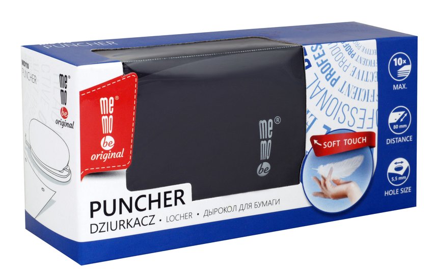 Dziurkacz Memobe Soft-Touch Czarny
