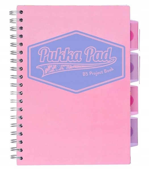 Kołozeszyt B5 200K kratka Project Book Pink / Pukka Pad