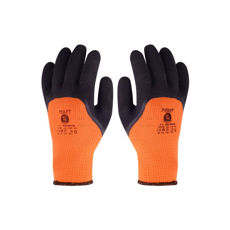 Rękawice TK Feret Ocieplane Rozm. 9 Pomarańczowe   /TK GLOVES