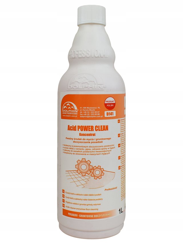 Dolphin Koncentrat Do Mycia i Gruntownego Doczyszczania Posadzek Acid Power D141 1L