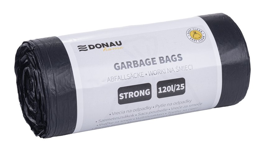 Worki na śmieci DONAU HOME mocne (LDPE), 120l 25 szt., czarne