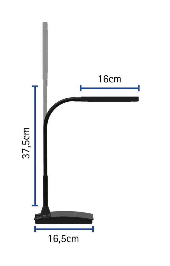 Lampa Biurkowa Led Maulpearly, Możliwość Regulacji Światła Czarna