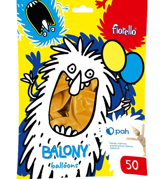Balony Metalik 10 A'50 Złoty /Fiorello