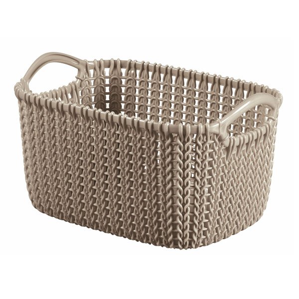 Koszyk prostokątny Curver Knit XS brązowoszary 226169