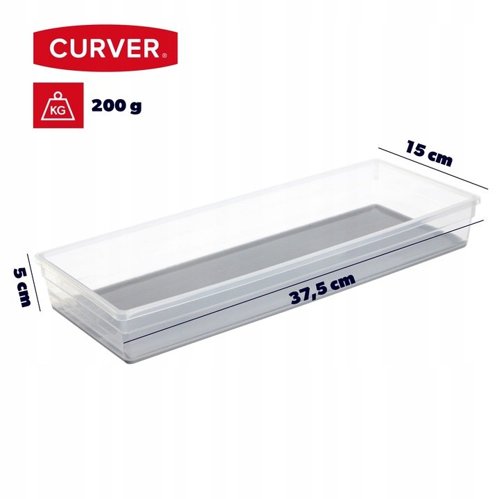 Organizer Do Szuflady 8 Sistemo Transparentny / Szary / Curver 244694