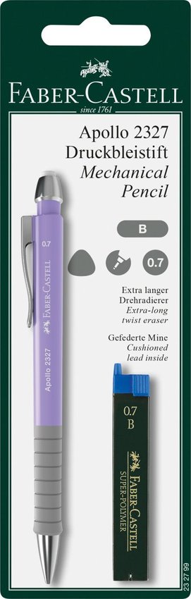 Ołówek Automatyczny Apollo 0,7Mm +  Wkłady Blister Faber-Castell
