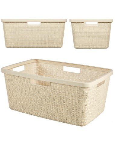 Kosz do magla Curver Jute kremowy 46L model 245980