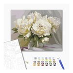 Malowanie po numerach BRUSHME 40x50 cm wyśmienita delikatność piwonii 1 szt., w pudełku