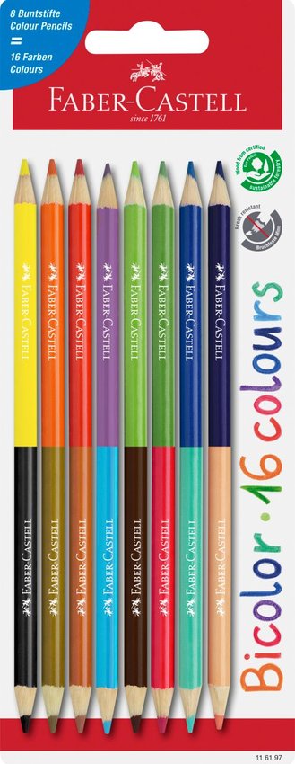 Kredki Dwustronne 8 Kolorów Opakowanie Blistrowe Faber-Castell