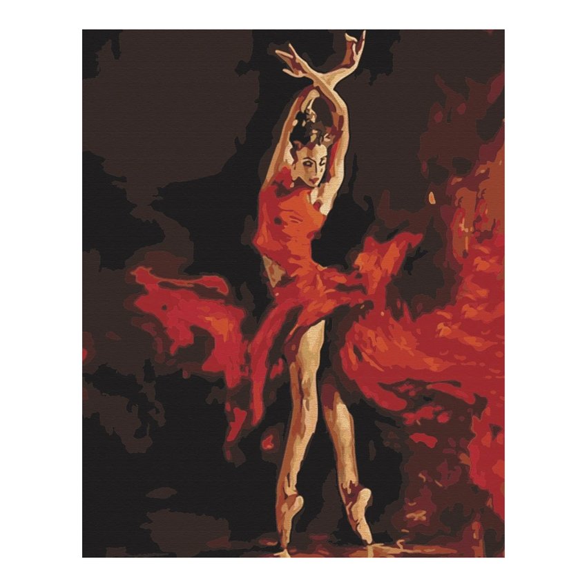 Malowanie po numerach BRUSHME 40x50 cm w tańcu 1 szt., w pudełku