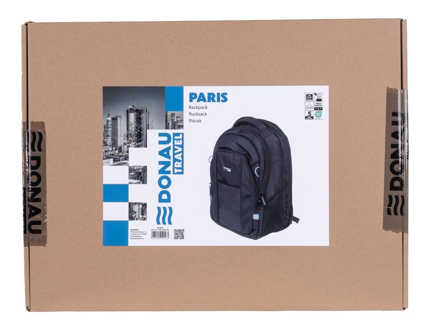Plecak DONAU TRAVEL Paris 15,6" 30l czarny