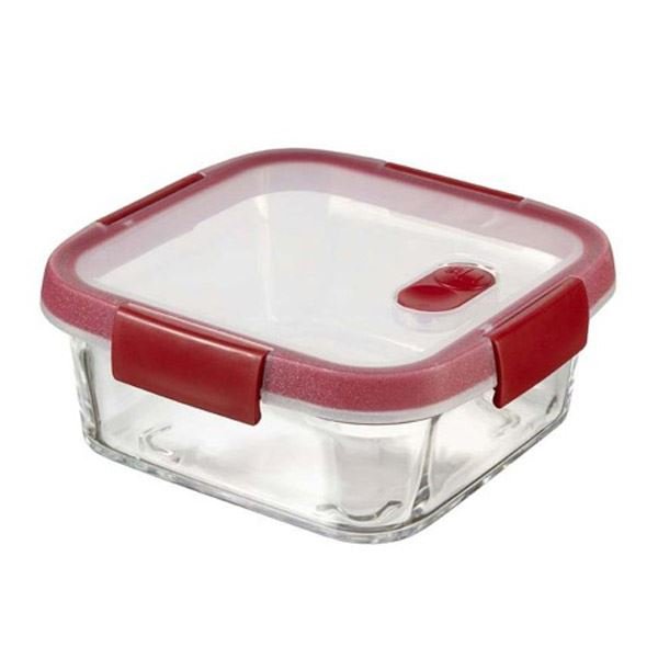 Szklane naczynie żaroodporne Smart Cook 0,7L czerwony Curver