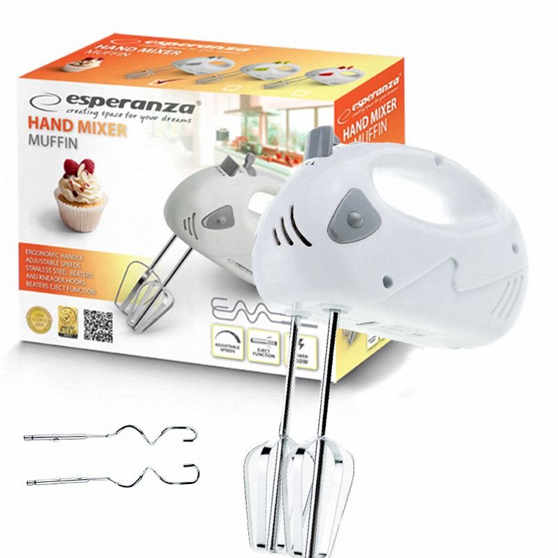 Mikser Ręczny 150W Muffin Szary Esperanza