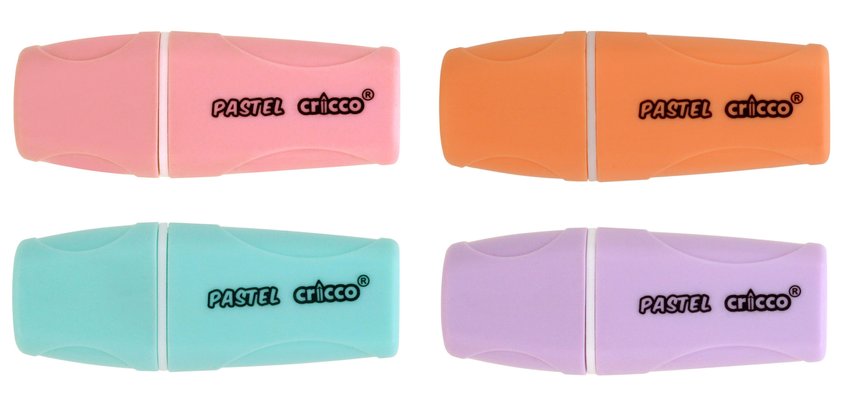Zakreślacze Mini Cricco Pastel 4-Kol.Etui