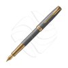 Parker Pióro Wieczne Sonnet Premium Chiselled Srebrne GT(18K) FP (M) [1931490]