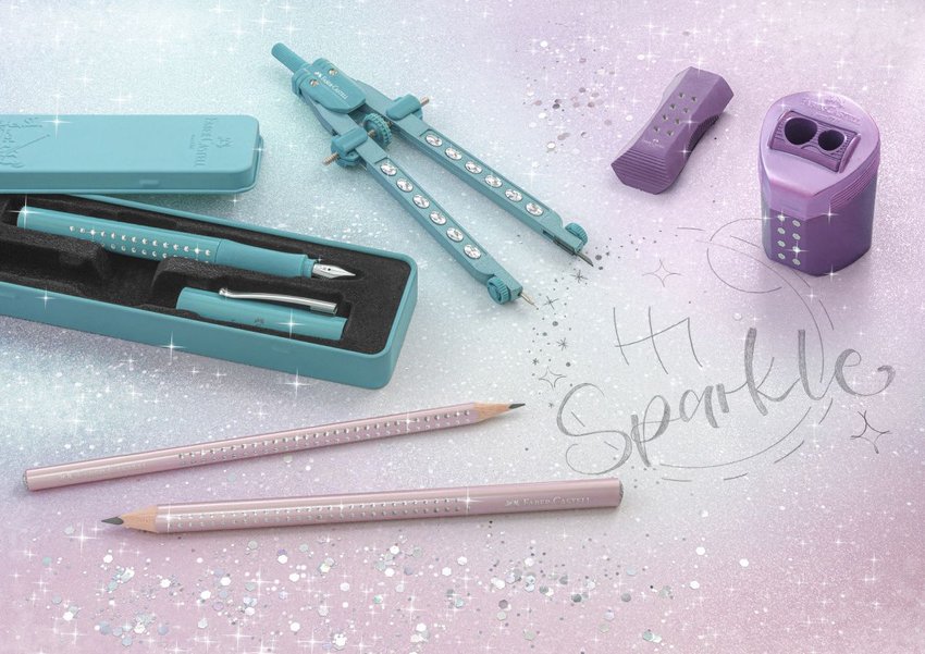 Ołówek Jumbo Sparkle Rose Metallic Faber-Castell