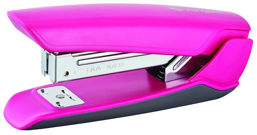 Zszywacz Kangaro Nowa-35/S Zszywa Do 25 Kartek Plastikowy W Pudełku PP Różowy
