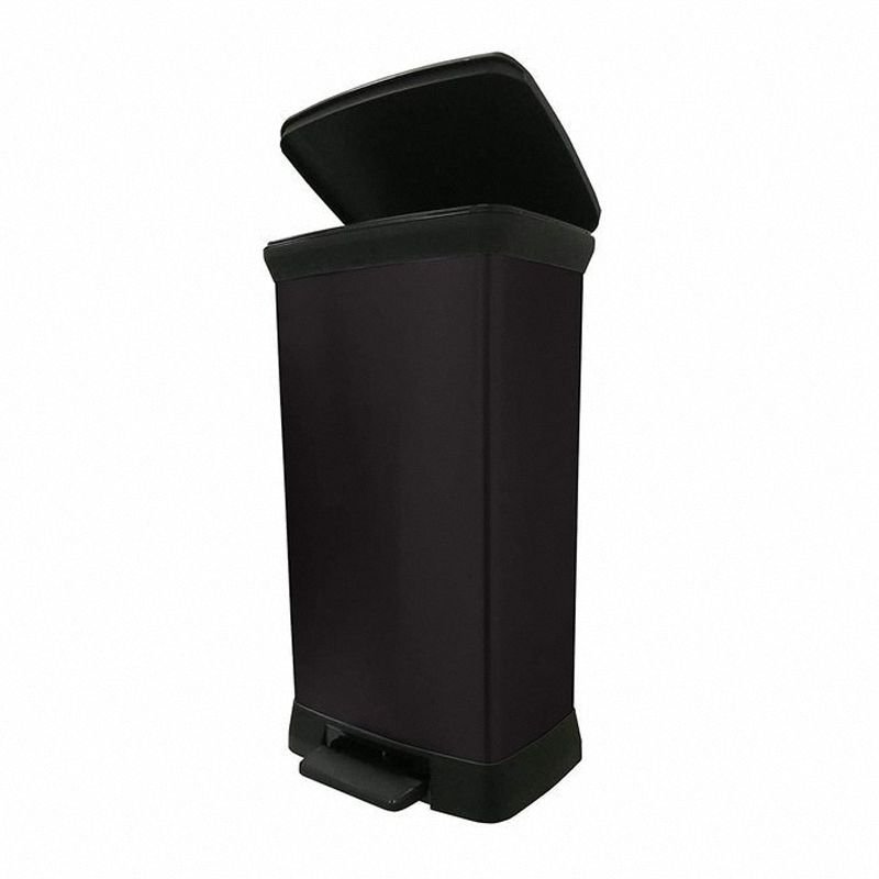 Curver 187178 metalizowany kosz pedałowy 50L czarny