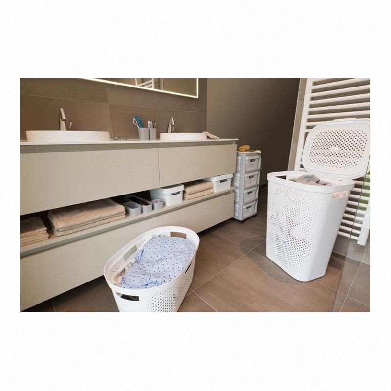 Kosz na pranie Infinity Recycled 60L biały Curver 245680