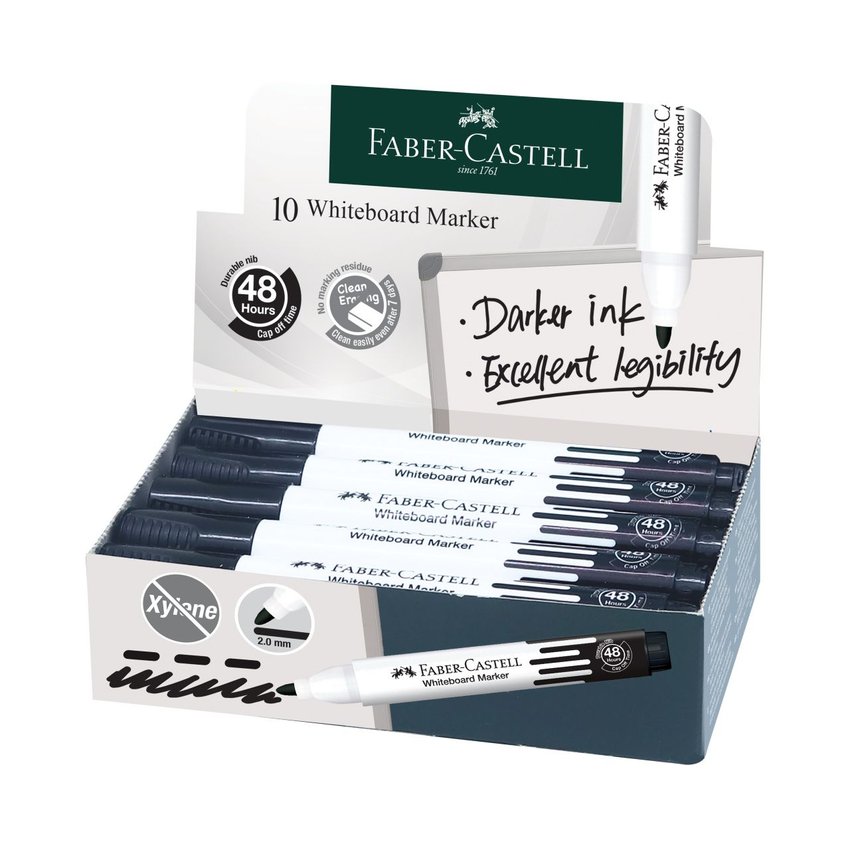 Marker Do Tablic Suchościeralnych Czarnykońcówka Okrągła Faber-Castell