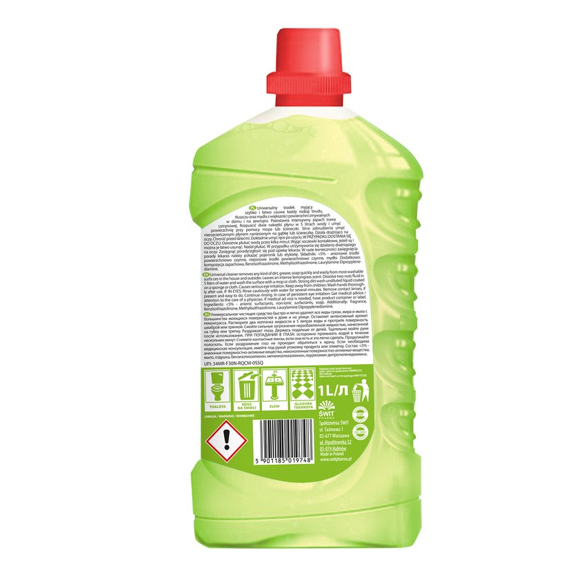 Uniwersalny płyn myjący PUCEK o zapachu trawy cytrynowej 950 ml