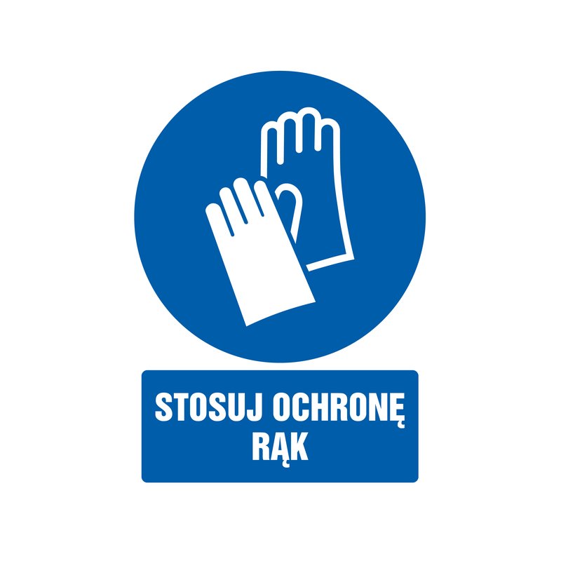 Znak TDC Stosuj Ochronę Rąk  /TDC