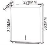 DISH93 dozownik do ręczników papierowych MAXI ZZ biały