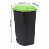 Curver 214125 pojemnik do segregacji 110L czarny zielony
