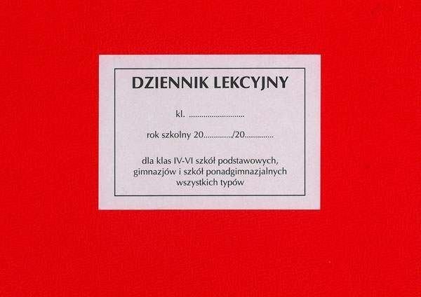 Dziennik Lekcyjny dla Klas IV-VIII, Szkół Podstawowych i Ponadpodstawowych (MEN-I/3) bez Pesela 02097 /Typograf