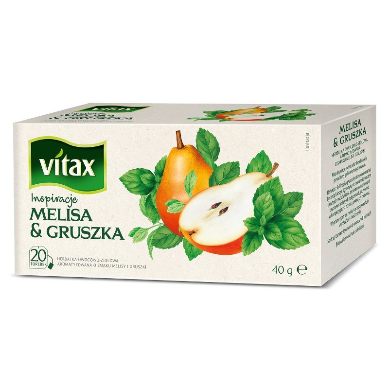 Herbata Vitax Inspirations Melisa I Gruszka 20 Torebek