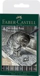 Pitt Artist Pen B Grey&Black Etui 8 Szt.Faber-Castell