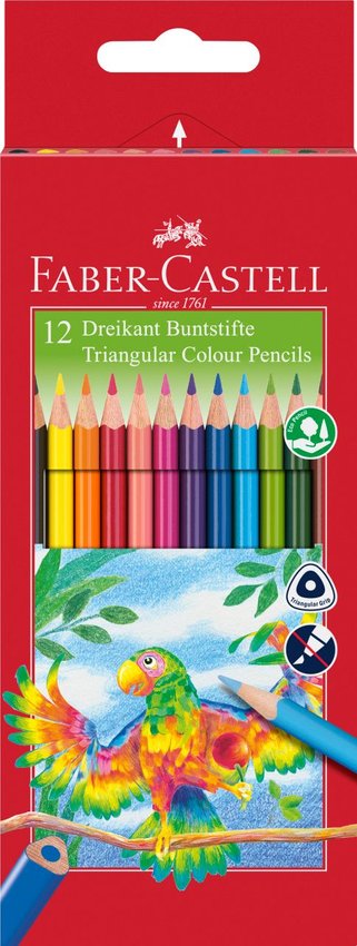 Kredki Trójkątne 12 Kol. Opakowanie Karton Faber-Castell