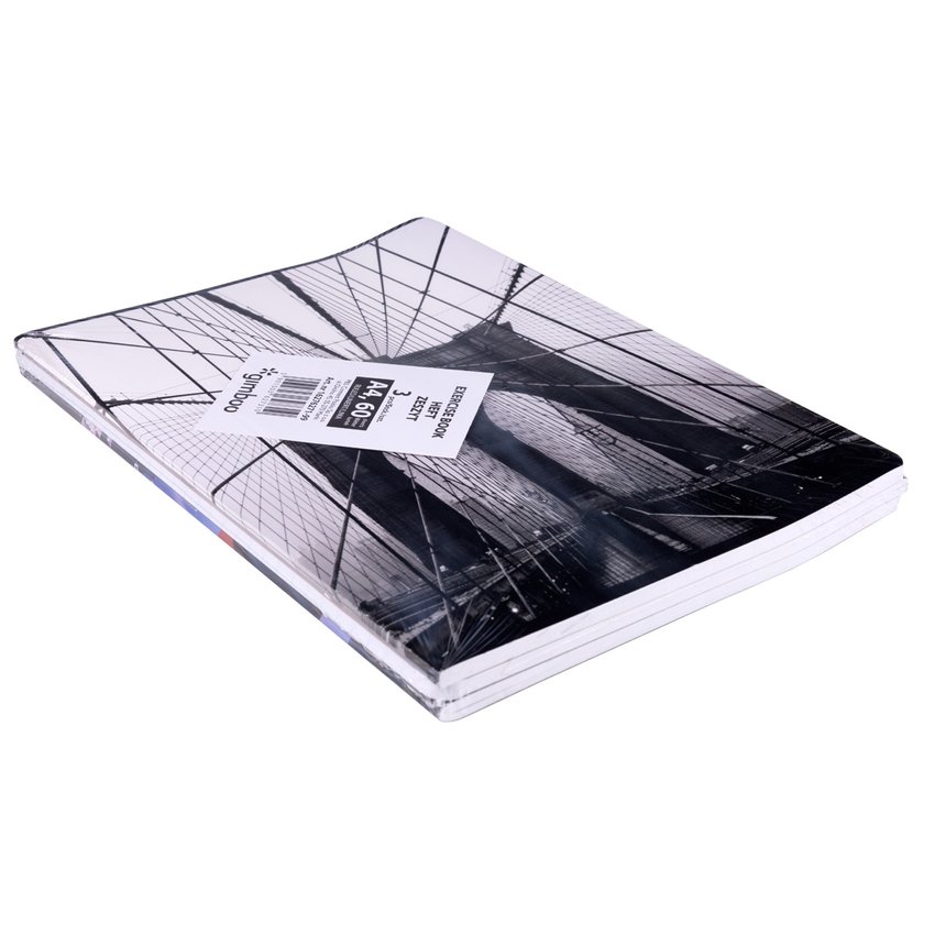 Zeszyt szkolny GIMBOO A4 w linie 60 kart., 70gsm mix wzorów