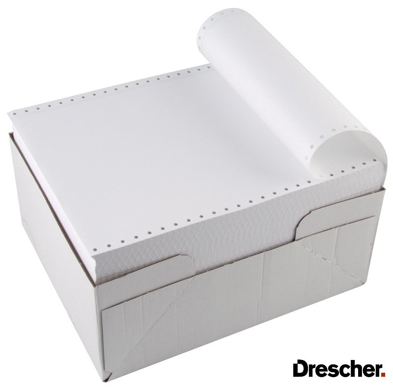 Papier do drukarek 375x12x1 Drescher bialy