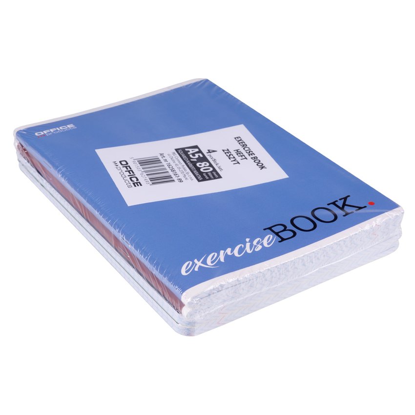 Zeszyt szkolny OFFICE PRODUCTS A5 w kratkę 80 kart., 60gsm mix kolorów