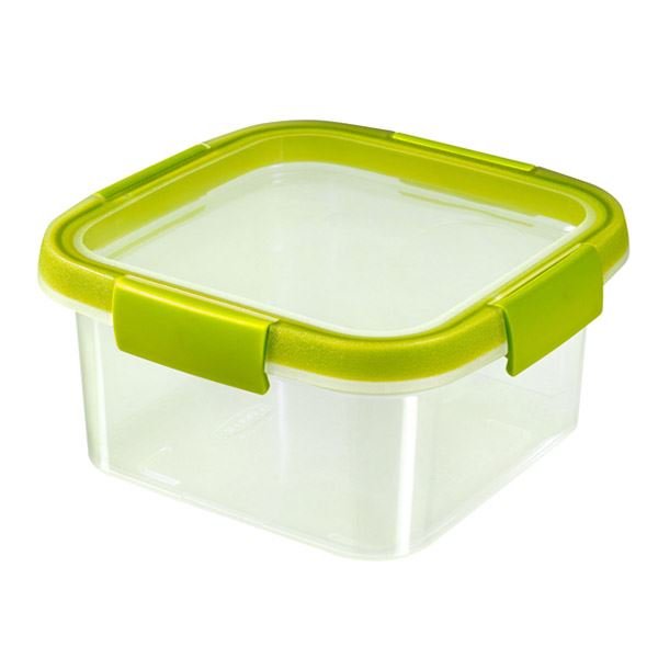 Curver Smart Fresh kwadratowy pojemnik 1,1L zielony transparenty