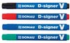 Marker Permanentny Donau D-Signer V Ścięty Czerwony