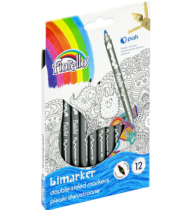 Pisaki BIMARKER dwustronne Fiorello GR-F816 – 12 kol.