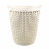 Kosz biurowy na śmieci 7L Curver Knit kremowy 230093