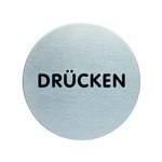 Tabliczka "Drucken" 65mm Srebrna /Durable 490061