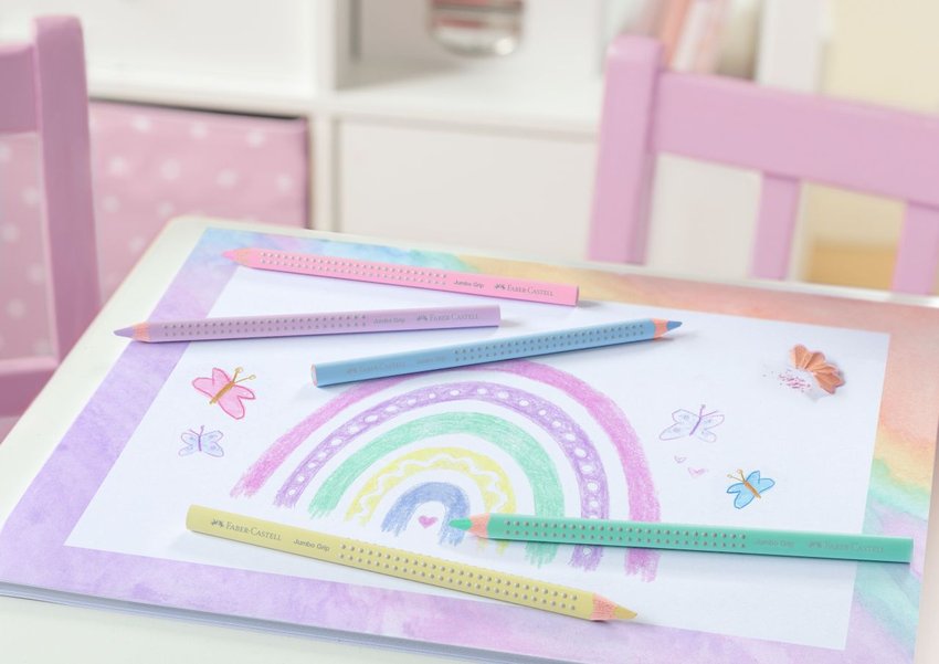 Kredki Jumbo Grip 5 Kol. Pastelowych Faber-Castell