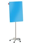 Flipchart Mobilny Memobe, Szklany Niebieski, Suchościeralny Magnetyczny, Star, 70X100Xh220 Cm